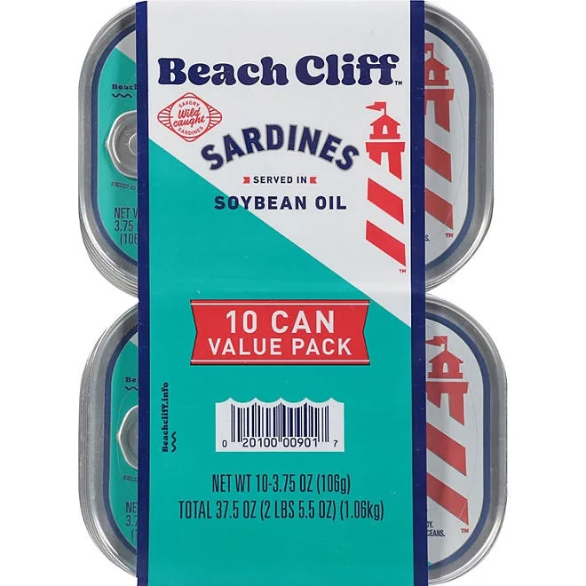 Beach Cliff Sardines in Soybean Oil 3.75 oz., 10 ct. 5
