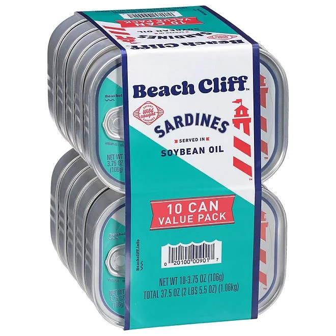 Beach Cliff Sardines in Soybean Oil 3.75 oz., 10 ct. 4