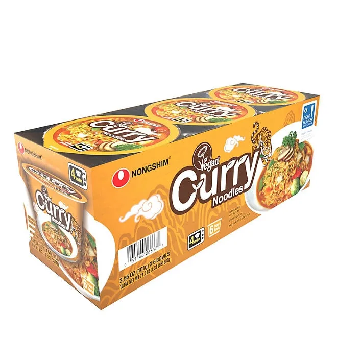 Nongshim Vegan Curry Ramen Big Noodle Bowl 6 pk. 2