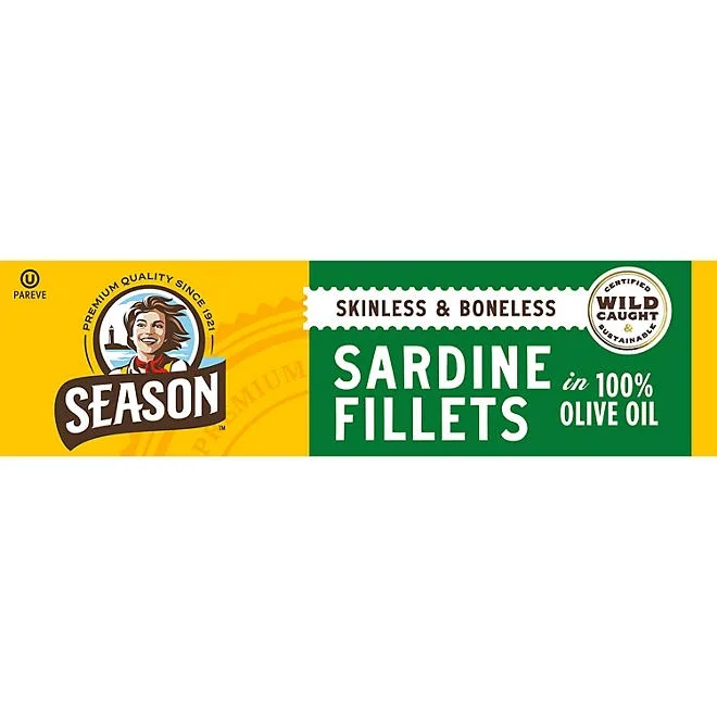 Season Brand Skinless, Boneless Sardines in Olive Oil, 4.375 oz., 6 pk. 5
