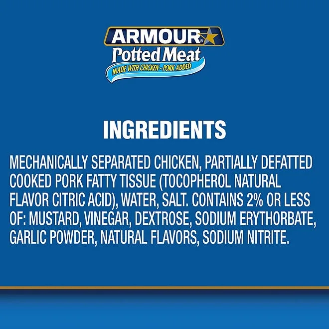 Armour Potted Meat Made With Chicken and Pork, 3 oz., 12 ct. 4