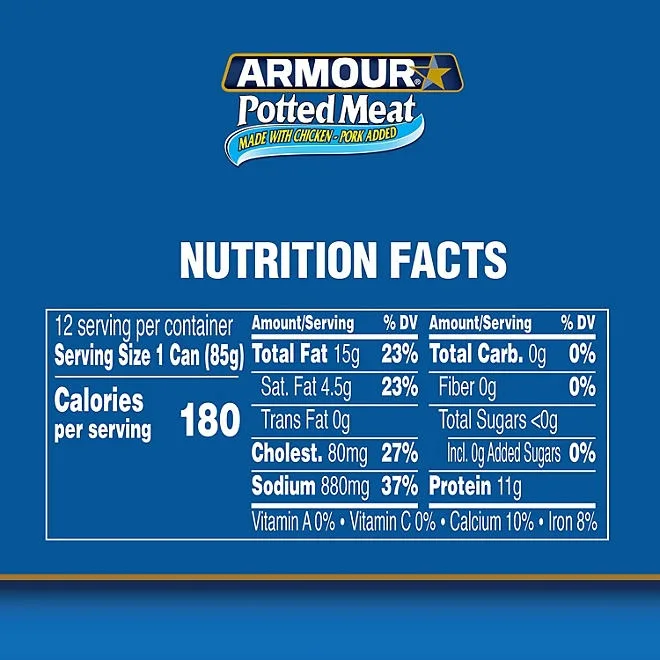 Armour Potted Meat Made With Chicken and Pork, 3 oz., 12 ct. 3