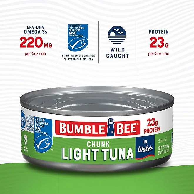 Bumble Bee Chunk Light Tuna in Water 5 oz., 12 ct. 3