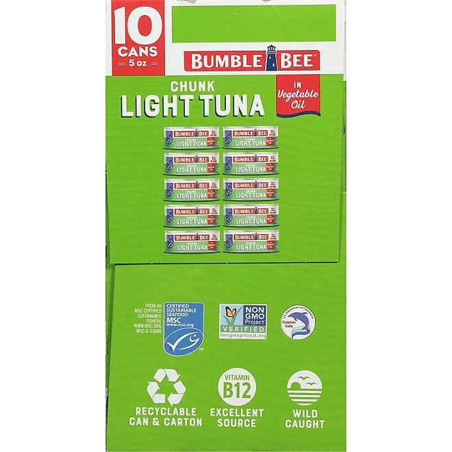 Bumble Bee Chunk Light Tuna in Oil 5 oz., 10 ct. 5