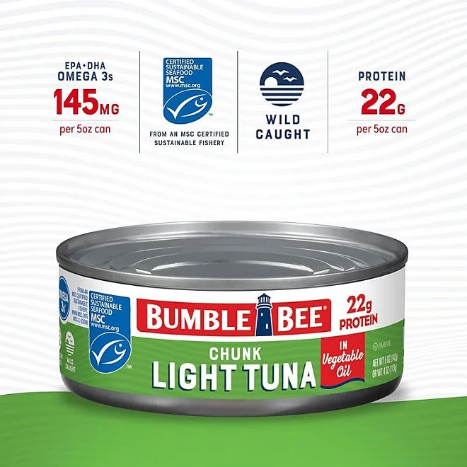 Bumble Bee Chunk Light Tuna in Oil 5 oz., 10 ct. 3