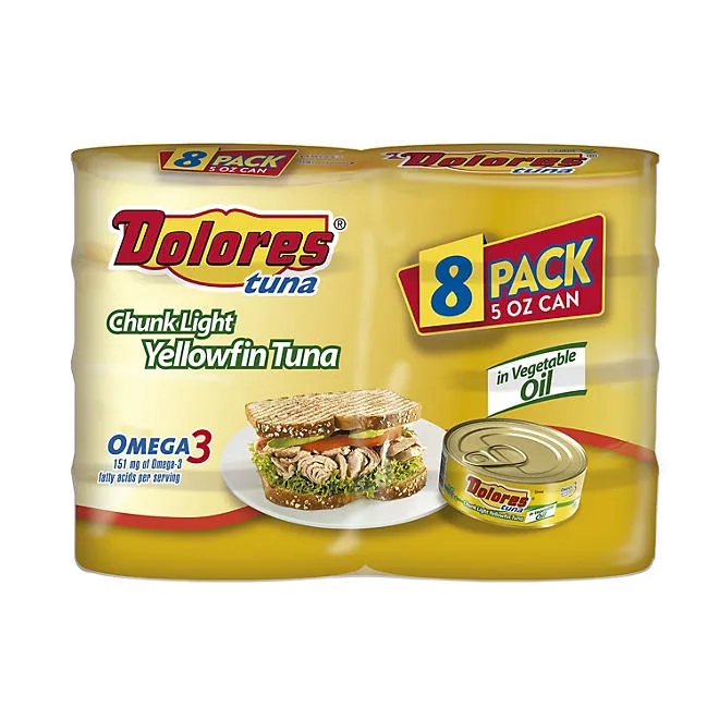 Dolores Yellowfin Tuna Canned in Oil, 5 oz., 8 pk. 2