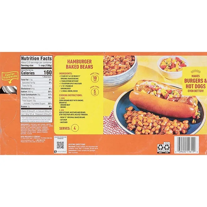 Bush's Original Baked Beans, 16.5 oz, 8 ct. 3