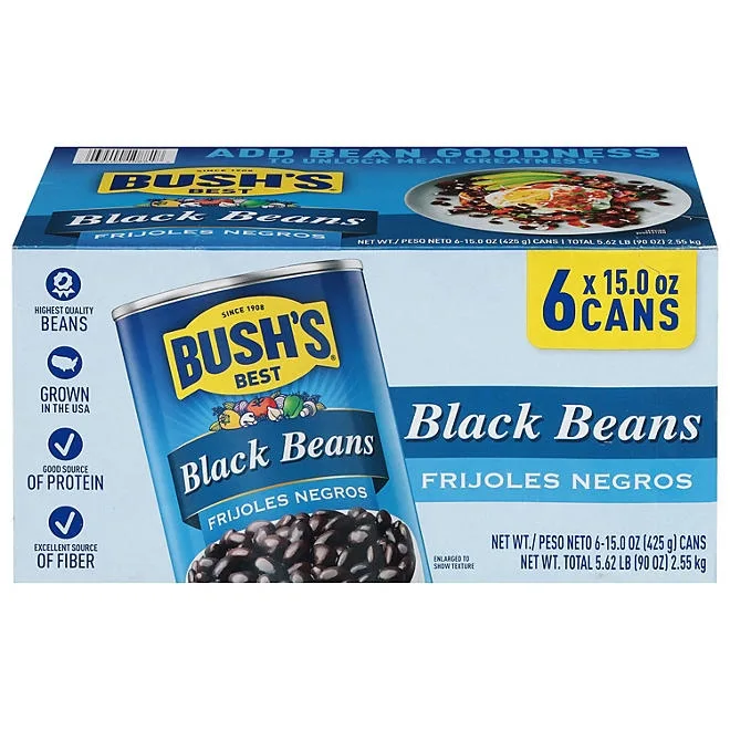Bush's Black Beans 15 oz., 6 pk. 2