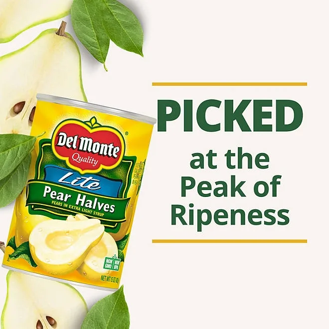 Del Monte Lite Pear Halves, 15 oz., 8 pk. 4