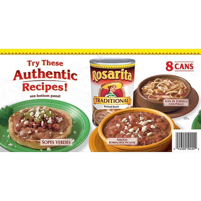 Rosarita Traditional Refried Beans, 8 pk. 3