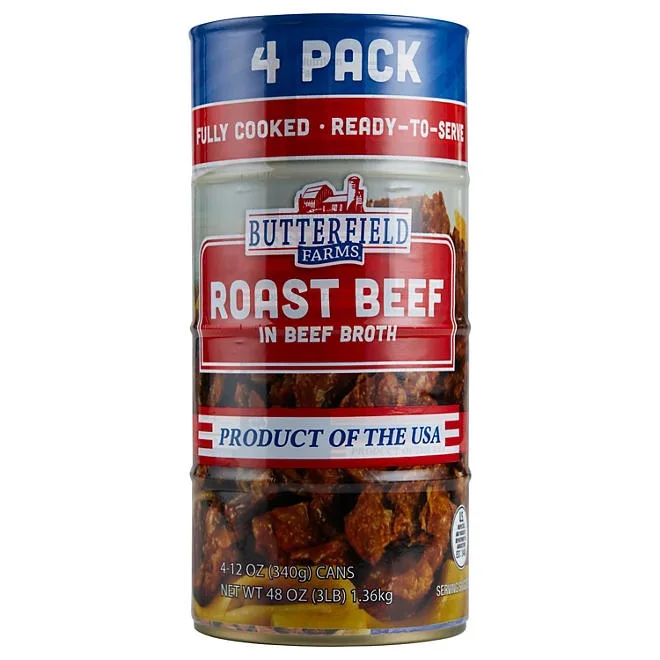 Butterfield Farms Roast Beef in Beef Broth 12 oz., 4 pk. 2