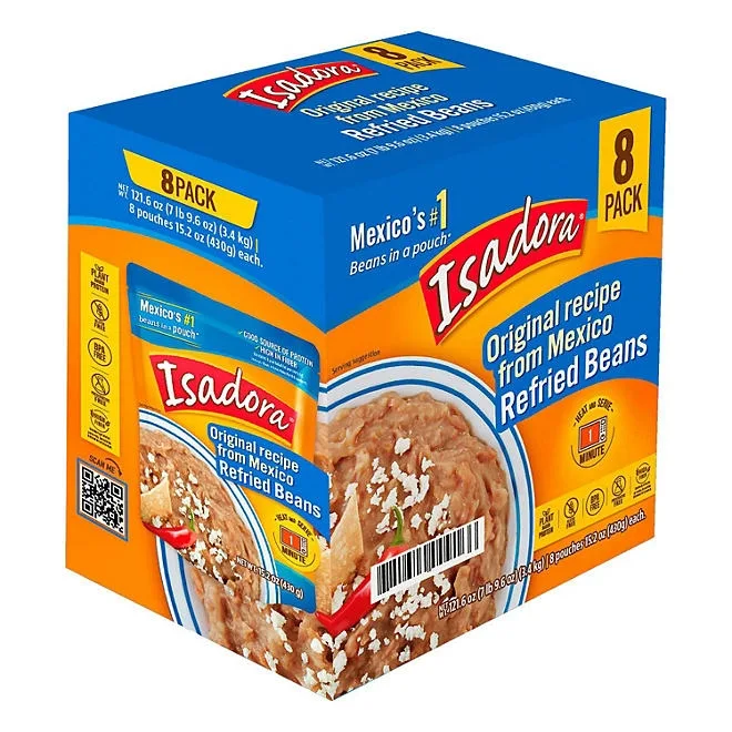 Isadora Refried Original Beans Pouch, 15.2 oz., 8 pk. 2