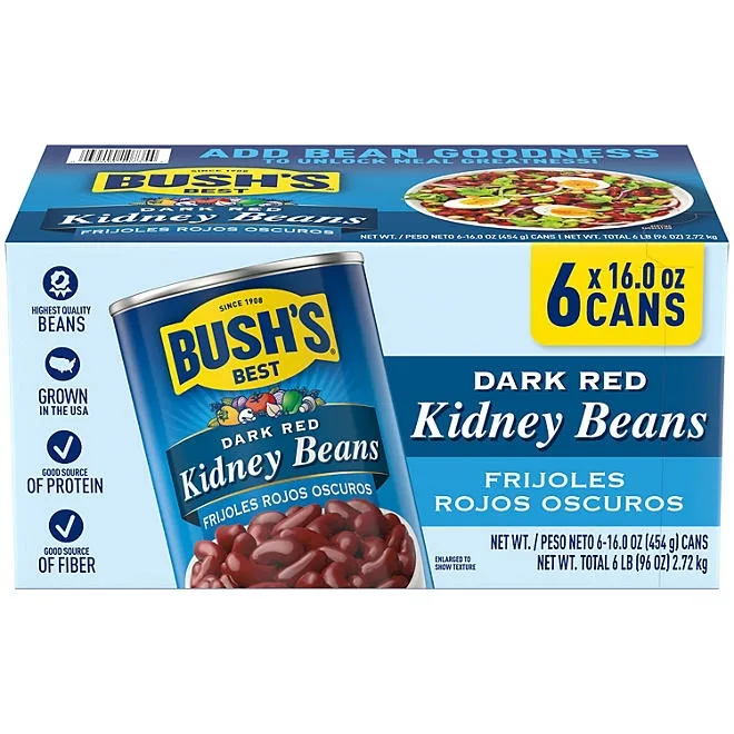 Bush's Dark Red Kidney Beans 16 oz., 6 pk. 2