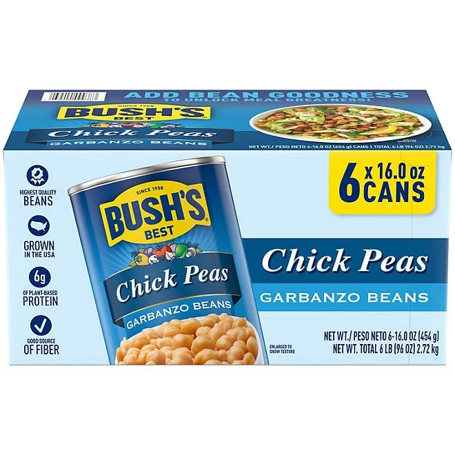Bush's Best Fancy Garbanzo Beans 16 oz., 6 pk. 2