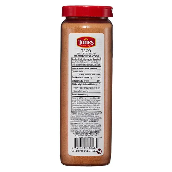 Tone's Taco Seasoning, 23 oz. 4