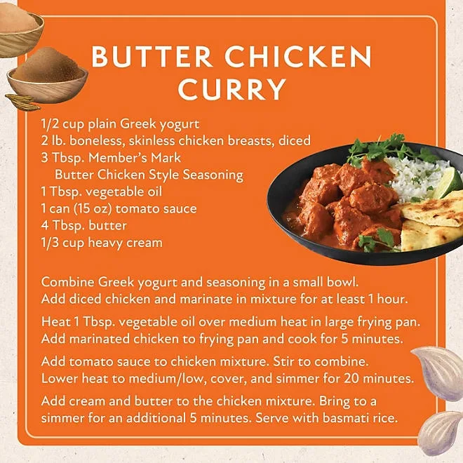 Member’s Mark Butter Chicken Seasoning Blend, 8.4 oz. 5