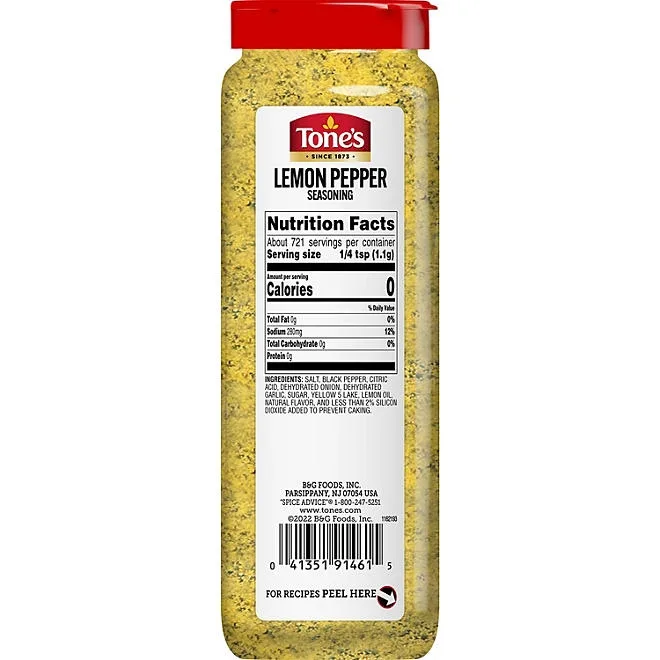 Tone's Lemon Pepper Seasoning, 28 oz. 3