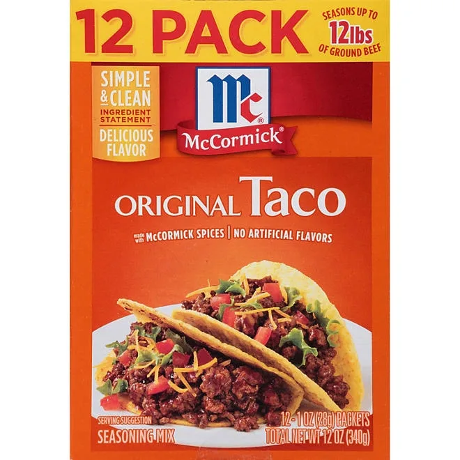 McCormick Original Taco Seasoning Mix, 1 oz., 12 pk. 2
