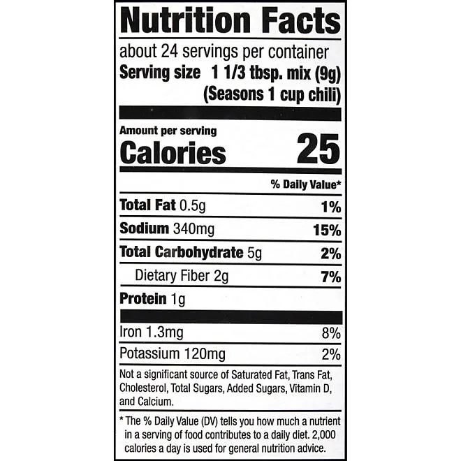 McCormick Chili Original Seasoning Mix 1.25 oz., 6 pk. 3