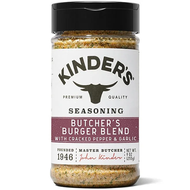 Kinder's Butcher's Burger Blend Seasoning, 9 oz. 2