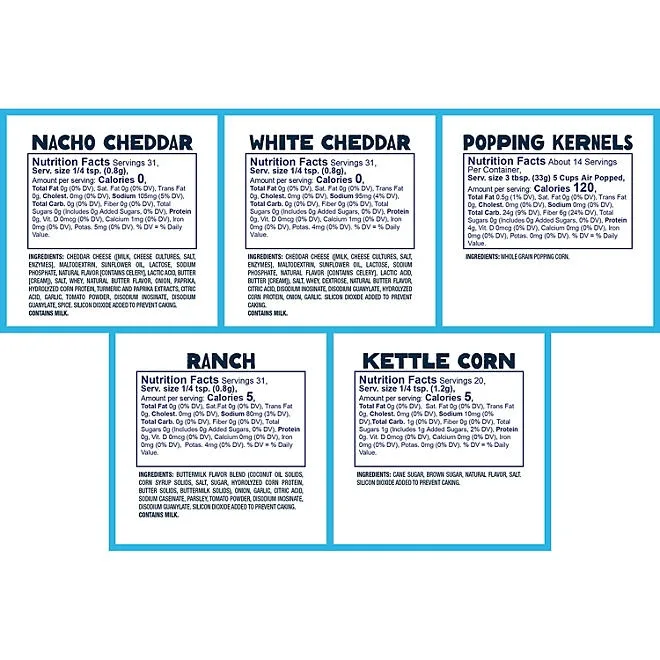 Kernel Season's Movie Night Popcorn Seasoning & Kernels, Variety Pack, 5 pk. 5
