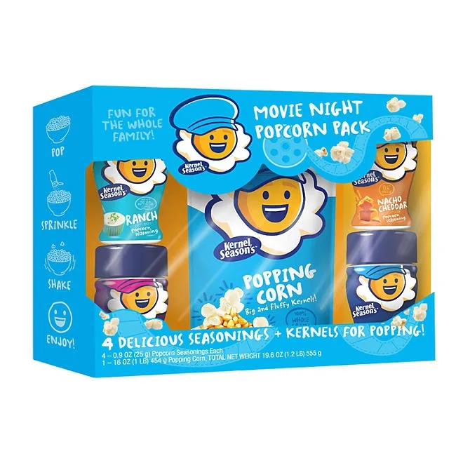 Kernel Season's Movie Night Popcorn Seasoning & Kernels, Variety Pack, 5 pk. 2