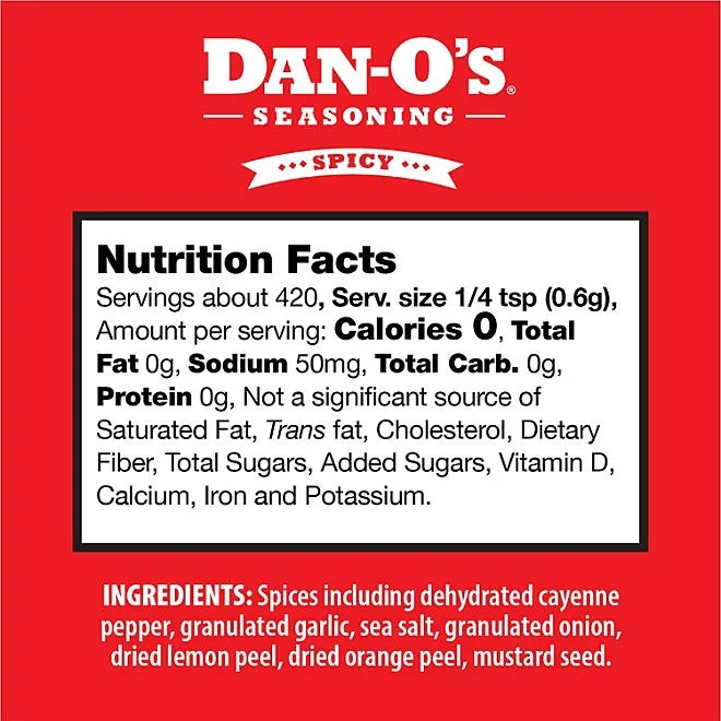 Dan-O's Spicy Seasoning, 8.9 oz. 3