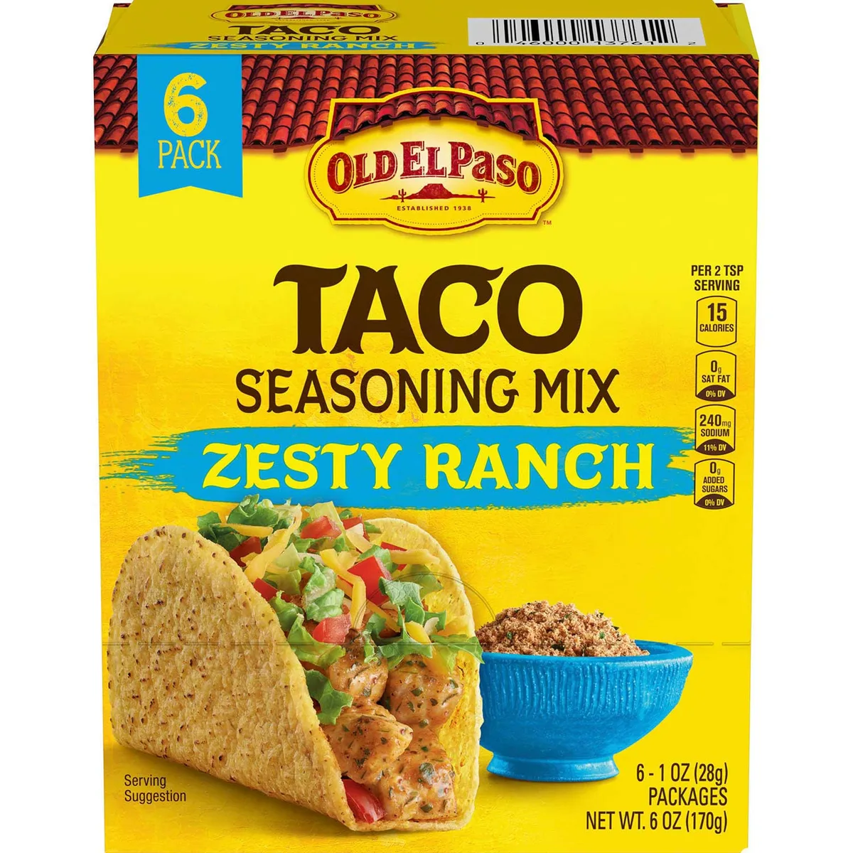 Old El Paso Zesty Ranch Seasoning Mix, 6 pk.