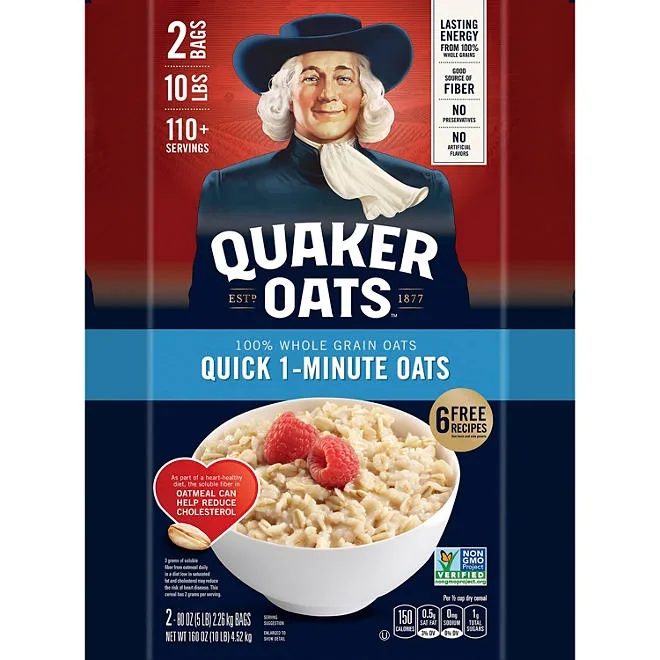 Quaker Quick 1-Minute Oats 160 oz., 2 pk. 5