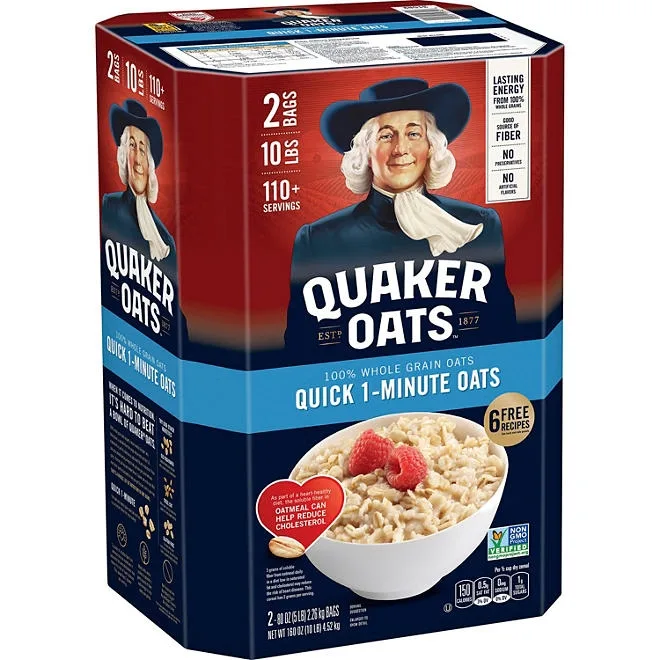 Quaker Quick 1-Minute Oats 160 oz., 2 pk. 2