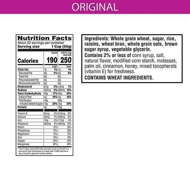 Kellogg's Original Raisin Bran Crunch Breakfast Cereal, 42 oz. 3