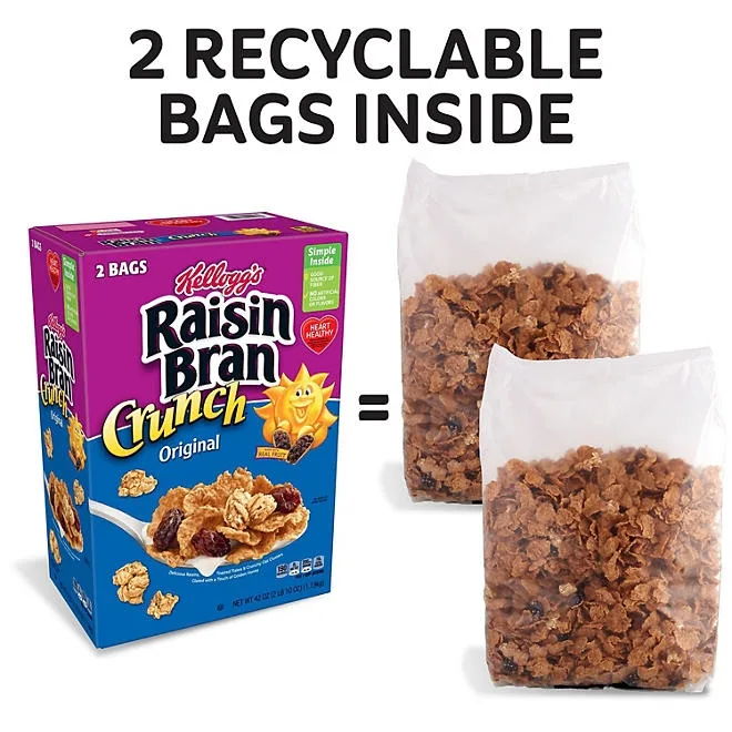 Kellogg's Original Raisin Bran Crunch Breakfast Cereal, 42 oz. 4