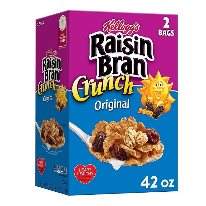 Kellogg's Original Raisin Bran Crunch Breakfast Cereal, 42 oz. 2