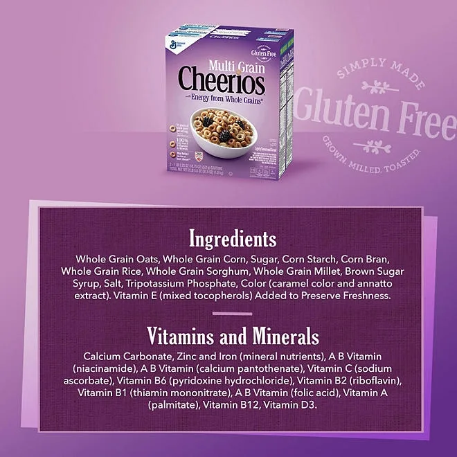 Multi-Grain Cheerios Gluten-Free Breakfast Cereal 18.75 oz., 2 pk. 4