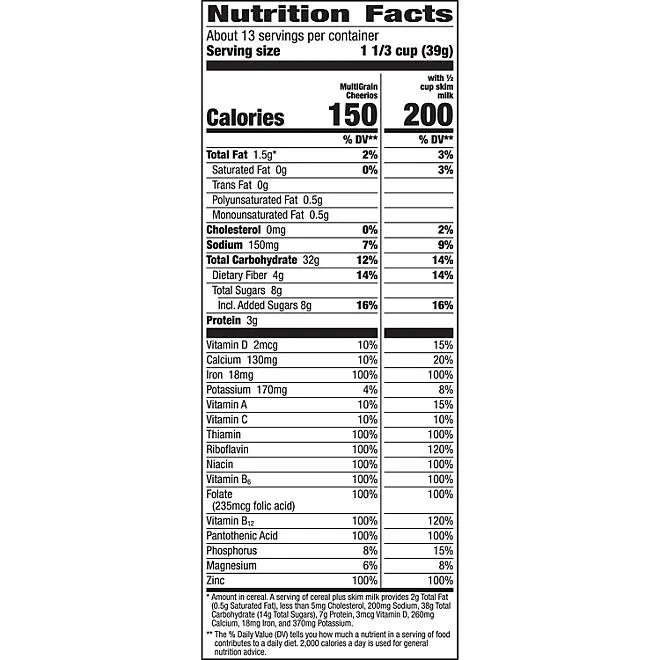 Multi-Grain Cheerios Gluten-Free Breakfast Cereal 18.75 oz., 2 pk. 3