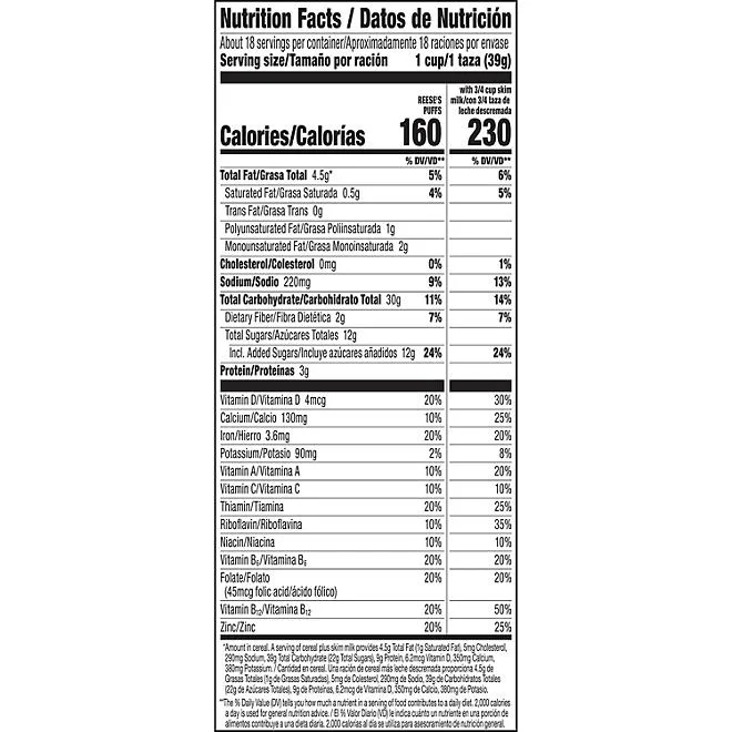 Reese's Puffs Peanut Butter Chocolate Cereal, 51.4 oz. 3