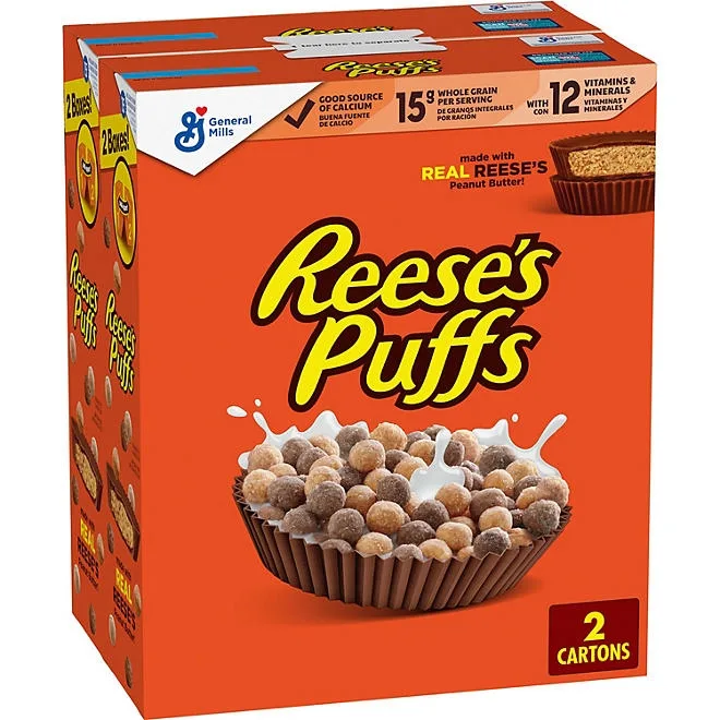 Reese's Puffs Peanut Butter Chocolate Cereal, 51.4 oz. 2