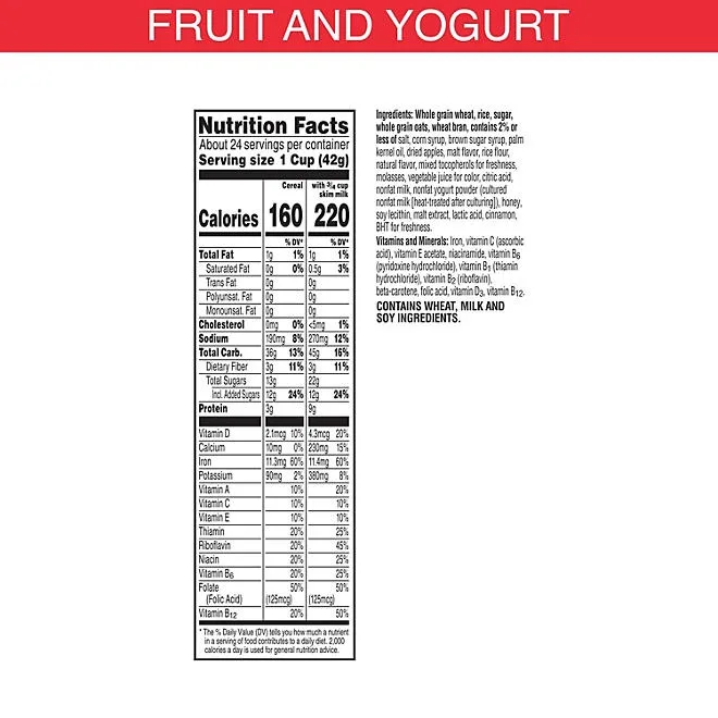 Special K Cereal, Fruit and Yogurt, 37 oz. 3
