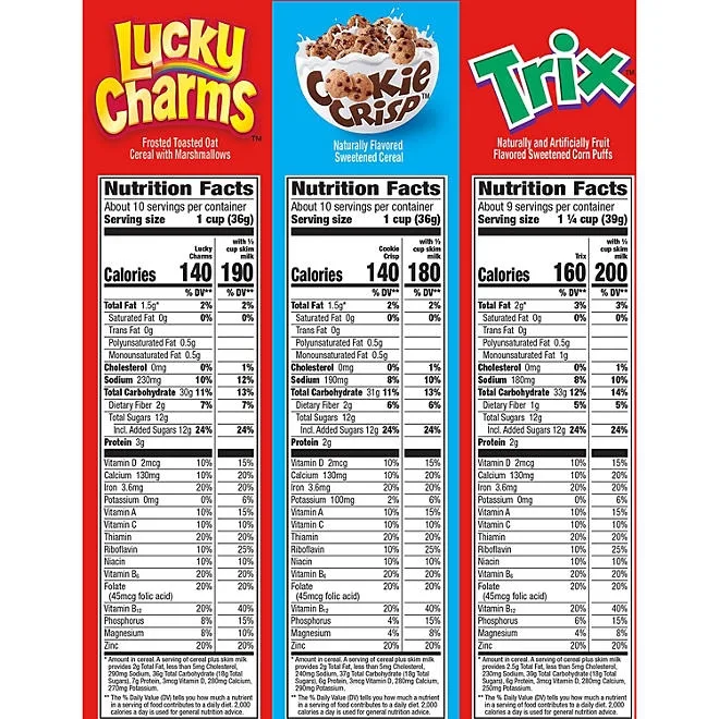 General Mills Cereal, Variety Pack, 38.5 oz. 3