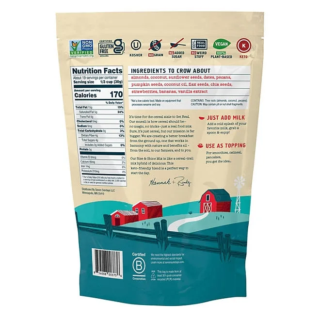 Seven Sundays Keto Rise and Shine Granola Cereal, 20 oz. 3