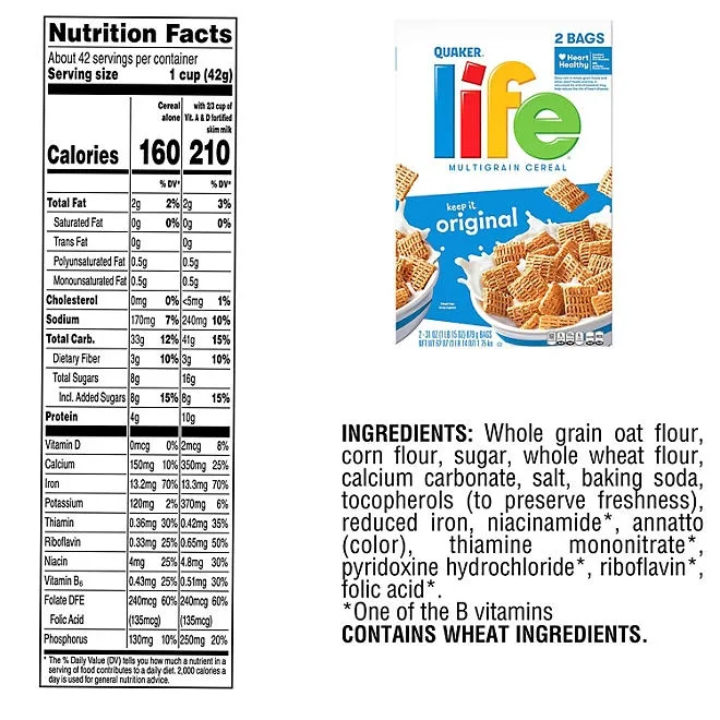 Life Multigrain Cereal, 62 oz. 3