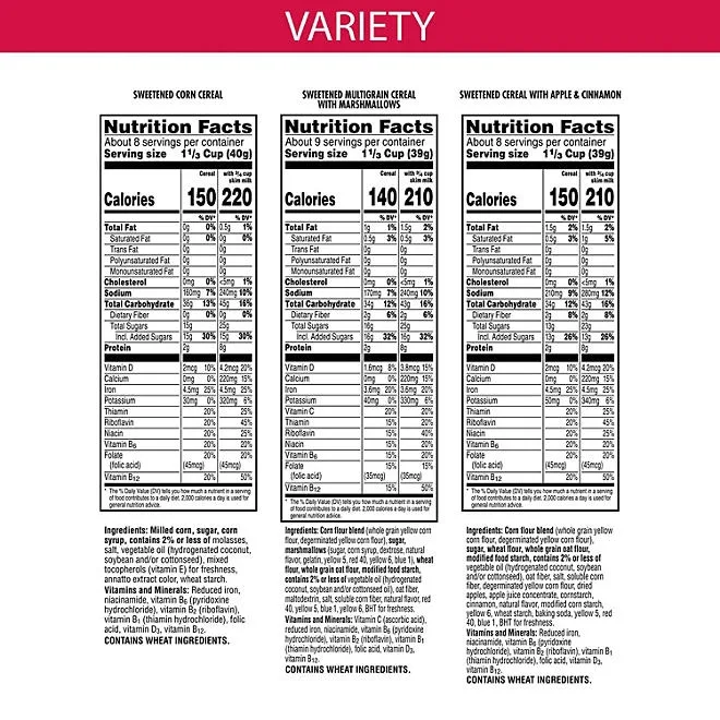 Kellogg's Cereal, Variety Pack 37.3 oz., 3 pk. 5