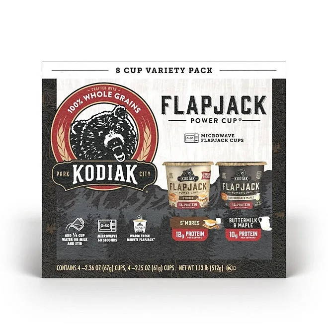 Kodiak Cakes Flapjack Power Cups, Variety Pack, 8 pk. 2