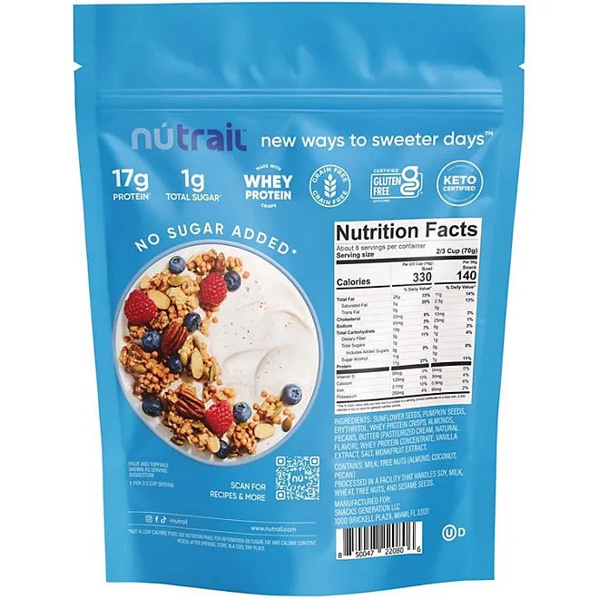 NuTrail Vanilla Almond Protein Granola, 20 oz. 3