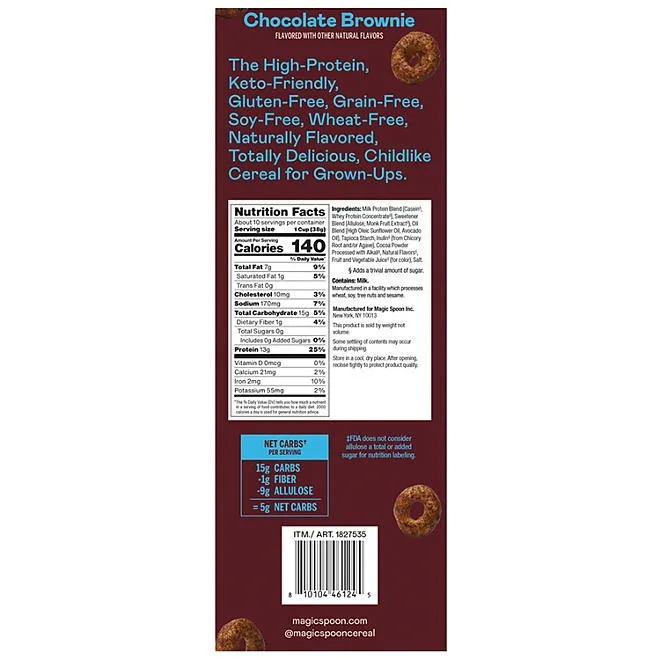 Magic Spoon Chocolate Brownie Cereal, 14 oz. 3