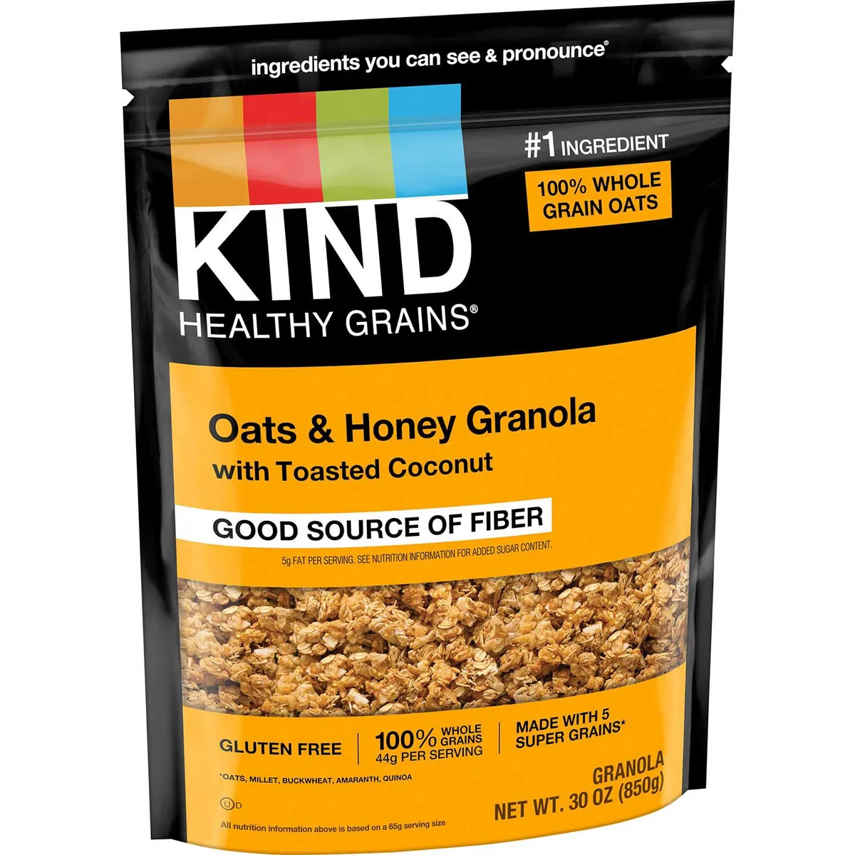 KIND Healthy Grains Oats & Honey Granola with Toasted Coconut, 30 oz.