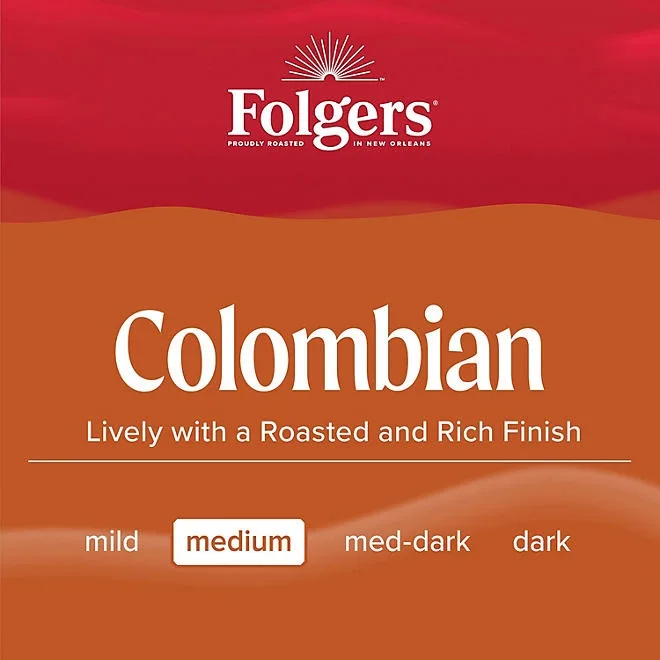 Folgers Medium Roast K-Cup Coffee Pods, 100% Colombian, 100 ct. 5