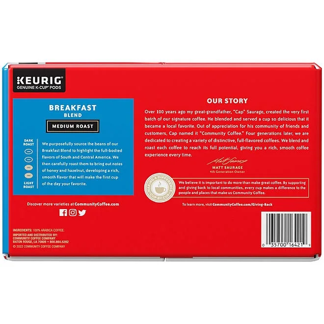 Community Coffee Breakfast Blend Medium Roast Single Serve, 72 ct. 4