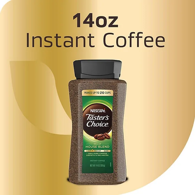 Nescafé Taster's Choice Decaf House Blend Instant Coffee, 14 oz. 3