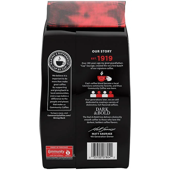 Community Coffee Dark & Bold Espresso Roast Ground Coffee, 40 oz. 5